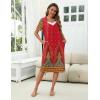 image:imageEkouaer Nightgowns for Women House Dress Nightgown with Pockets Mumu DressFloral Red
