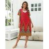 image:imageEkouaer Nightgowns for Women House Dress Nightgown with Pockets Mumu DressFloral Red
