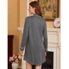 image:imageEkouaer Nightgowns for Women Long Sleeve Nightshirt Button Down Sleepshirt Nightdress Boyfriend Sleepwear SXXXLDark Grey