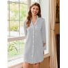 image:imageEkouaer Nightgowns for Women Long Sleeve Nightshirt Button Down Sleepshirt Nightdress Boyfriend Sleepwear SXXXLGrey