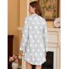 image:imageEkouaer Nightgowns for Women Long Sleeve Nightshirt Button Down Sleepshirt Nightdress Boyfriend Sleepwear SXXXLGrey White Star
