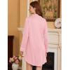 image:imageEkouaer Nightgowns for Women Long Sleeve Nightshirt Button Down Sleepshirt Nightdress Boyfriend Sleepwear SXXXLLight Pink