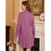 image:imageEkouaer Nightgowns for Women Long Sleeve Nightshirt Button Down Sleepshirt Nightdress Boyfriend Sleepwear SXXXLPurple