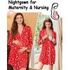 image:imageEkouaer Nightgowns for Women Long Sleeve Nightshirt Button Down Sleepshirt Nightdress Boyfriend Sleepwear SXXXLRed Christmas