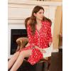 image:imageEkouaer Nightgowns for Women Long Sleeve Nightshirt Button Down Sleepshirt Nightdress Boyfriend Sleepwear SXXXLRed Christmas