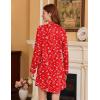 image:imageEkouaer Nightgowns for Women Long Sleeve Nightshirt Button Down Sleepshirt Nightdress Boyfriend Sleepwear SXXXLRed Christmas