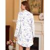 image:imageEkouaer Nightgowns for Women Long Sleeve Nightshirt Button Down Sleepshirt Nightdress Boyfriend Sleepwear SXXXLWhite Purple Floral
