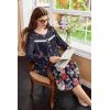 image:imageEkouaer Nightgowns for Women Long Sleeve Sleepshirt Button Nightshirt Floral Sleepwear Night Dress with Pockets SXXXLBlack Floral