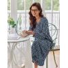 image:imageEkouaer Womens Long Sleeve Nightgown Full Length Sleepwear Long Sleepshirts Henley Sleep DressAanavy Flowers