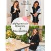 image:imageEkouaer Womens Nightgown Long Sleeve Nightshirt Button Down Sleepshirt Boyfriend Sleepwear Pajama Dress SXXLBlack