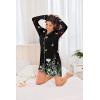 image:imageEkouaer Womens Nightgown Long Sleeve Nightshirt Button Down Sleepshirt Boyfriend Sleepwear Pajama Dress SXXLButterfly