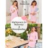 image:imageEkouaer Womens Nightgown Long Sleeve Nightshirt Button Down Sleepshirt Boyfriend Sleepwear Pajama Dress SXXLMisty Rose