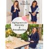 image:imageEkouaer Womens Nightgown Long Sleeve Nightshirt Button Down Sleepshirt Boyfriend Sleepwear Pajama Dress SXXLNavy Blue