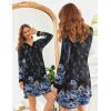 image:imageEkouaer Womens Nightgown Long Sleeve Sleepshirt Button Down Nightshirt V Neck Pajama Dress with Pockets SXXXLBlue Floral