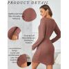 image:imageEkouaer Womens Nightgown Waffle Knit Long Sleeve Nightgown Sleep shirts Night Dress for Women SXXLBrick Red