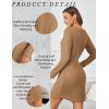image:imageEkouaer Womens Nightgown Waffle Knit Long Sleeve Nightgown Sleep shirts Night Dress for Women SXXLBrown