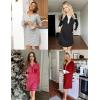 image:imageEkouaer Womens Nightshirt Long Sleeve Button Down Nightgown VNeck Sleepwear Casual Pajama DressBlue Floral