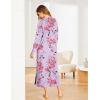 image:imageEkouaer Womens Nightshirt Long Sleeve Nightgown Round Neck Sleepwear Full Length Pajama Dress with Pockets Loungewear SXXLAfloral Lilac