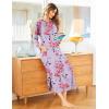 image:imageEkouaer Womens Nightshirt Long Sleeve Nightgown Round Neck Sleepwear Full Length Pajama Dress with Pockets Loungewear SXXLAfloral Lilac