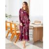 image:imageEkouaer Womens Nightshirt Long Sleeve Nightgown Round Neck Sleepwear Full Length Pajama Dress with Pockets Loungewear SXXLAfloral Red