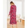 image:imageEkouaer Womens Nightshirt Long Sleeve Nightgown Round Neck Sleepwear Full Length Pajama Dress with Pockets Loungewear SXXLChristmas Penguin