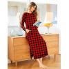image:imageEkouaer Womens Nightshirt Long Sleeve Nightgown Round Neck Sleepwear Full Length Pajama Dress with Pockets Loungewear SXXLChristmas Plaid