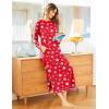 image:imageEkouaer Womens Nightshirt Long Sleeve Nightgown Round Neck Sleepwear Full Length Pajama Dress with Pockets Loungewear SXXLChristmas Snowflake