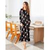 image:imageEkouaer Womens Nightshirt Long Sleeve Nightgown Round Neck Sleepwear Full Length Pajama Dress with Pockets Loungewear SXXLChristmas Snowman