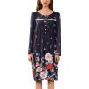 image:imageEkouaer Nightgowns for Women Long Sleeve Sleepshirt Button Nightshirt Floral Sleepwear Night Dress with Pockets SXXXLBlack Floral