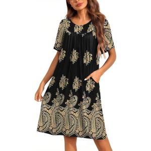 image:imageEkouaer Moo Moos for Women Button House Dresses for Women with Pocket Mumu S3XLBlack Hobo