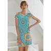image:imageEkouaer 2 Pack Nightgowns for Women Night Dress Short Sleeve Womens Sleepwear Sleep Shirts Soft SXXLBlue Boholight Blue