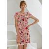 image:imageEkouaer 2 Pack Nightgowns for Women Night Dress Short Sleeve Womens Sleepwear Sleep Shirts Soft SXXLBlue Greenpink Flower