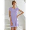 image:imageEkouaer 2 Pack Nightgowns for Women Night Dress Short Sleeve Womens Sleepwear Sleep Shirts Soft SXXLLilacdark Grey