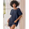 image:imageEkouaer 3 Pack Womens Tshirt Nightgown Waffle Knit Short Sleeve Sleepshirts Casual Cover Ups SXXXLSet 5