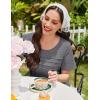 image:imageEkouaer Cotton Nightgowns for Women Short Sleeve Sleep Shirts Pleated Night Shirts Soft Crew Neck Night GownMedium Grey