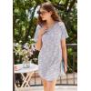 image:imageEkouaer Nightgowns for Women 3 Pack Sleep Shirts Short Sleeve Nightshirt Pullover Nightdress Soft SleepwearNavy BlueGreyGrey Coffee