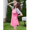 image:imageEkouaer Nightgowns for Women 3 Pack Sleep Shirts Short Sleeve Nightshirt Pullover Nightdress Soft SleepwearNavy BlueGreyPink