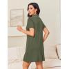image:imageEkouaer Nightgowns for Women Button Down Night Gowns Short Sleeve Night Dress Notch Collar Sleep Shirt Pajama Dress S3XLArmy Green