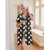image:imageEkouaer Nightgowns for Women Button Down Night Gowns Short Sleeve Night Dress Notch Collar Sleep Shirt Pajama Dress S3XLStar Moon Teddy