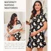 image:imageEkouaer Nightgowns for Women Button Down Night Gowns Short Sleeve Night Dress Notch Collar Sleep Shirt Pajama Dress S3XLStar Moon Teddy