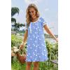 image:imageEkouaer Nightgowns for Women Lace Trim Sleep Shirts Short Sleeve Night Shirts With Pockets Night Gown Ruffled Sleep DressBlue Pigeon