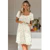 image:imageEkouaer Nightgowns for Women Lace Trim Sleep Shirts Short Sleeve Night Shirts With Pockets Night Gown Ruffled Sleep DressYellow Flowers