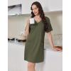 image:imageEkouaer Nightgowns for Women Short Sleeve Sleep Shirt V Neck Night Gown With Pockets Soft Pajamas Dress Casual SleepwearArmy Green