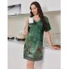 image:imageEkouaer Nightgowns for Women Short Sleeve Sleep Shirt V Neck Night Gown With Pockets Soft Pajamas Dress Casual SleepwearFloral Green