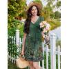 image:imageEkouaer Nightgowns for Women Short Sleeve Sleep Shirt V Neck Night Gown With Pockets Soft Pajamas Dress Casual SleepwearFloral Green