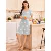 image:imageEkouaer Womens Cotton Nightgown Ladies Short Sleeve Sleepshirt V Neck Button Down Night Gowns Casual House DressGrey Star