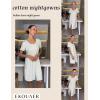 image:imageEkouaer Womens Cotton Nightgown Ladies Short Sleeve Sleepshirt V Neck Button Down Night Gowns Casual House DressLight Green