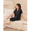 image:imageEkouaer Womens Cotton Nightgowns Button Down Sleep Shirts Soft Night Shirts Night DressBlack