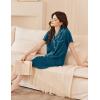 image:imageEkouaer Womens Cotton Nightgowns Button Down Sleep Shirts Soft Night Shirts Night DressBlue Green