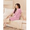 image:imageEkouaer Womens Cotton Nightgowns Button Down Sleep Shirts Soft Night Shirts Night DressLight Pink